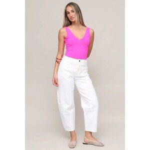 NWT Jac Parker All For Love Bodysuit Hot Pink Size Small Thong Snap Closure